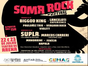 Soma Rock Festival acontece sábado e domingo no Teatro de Arena