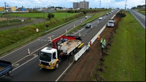 Ecovias Noroeste Paulista avança com obras de terceiras faixas na SP-310 em São Carlos