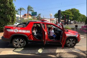 IBATÉ-Alunos da E.M. Bruna Esposito recebem visita de bombeiro