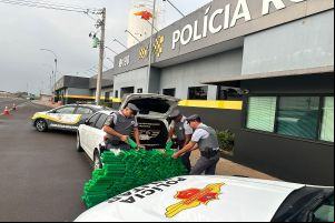 PM Rodoviária apreende quase 600 kg de maconha